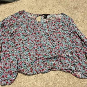 Crop floral long sleeve